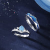 MOUNTAIN&SEA SILVER COUPLE RINGS SET