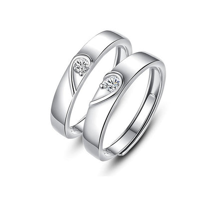 ONE HEART SILVER MATCHING RING