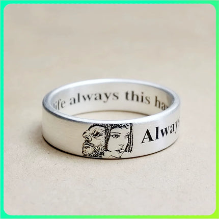 PERSONALIZED PORTRAIT SILVER RING