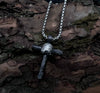 SKULL WOOKEN CROSS PENDANT