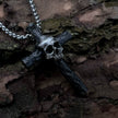 SKULL WOOKEN CROSS PENDANT