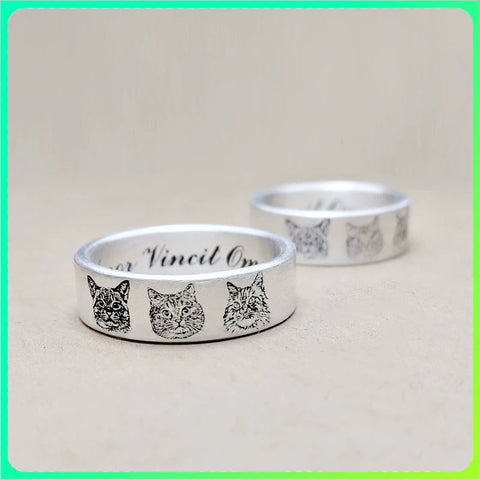 PERSONALIZED PORTRAIT SILVER RING