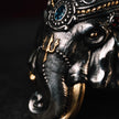 HANDMADE SILVER GARNESH RING WITH GOLD WRAPPING